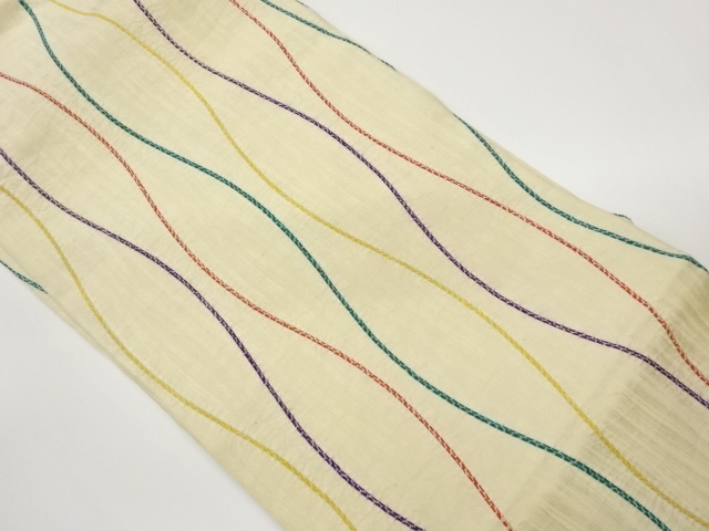 JAPANESE KIMONO / YOROKE STRIPE PATTERN NAGOYA OBI